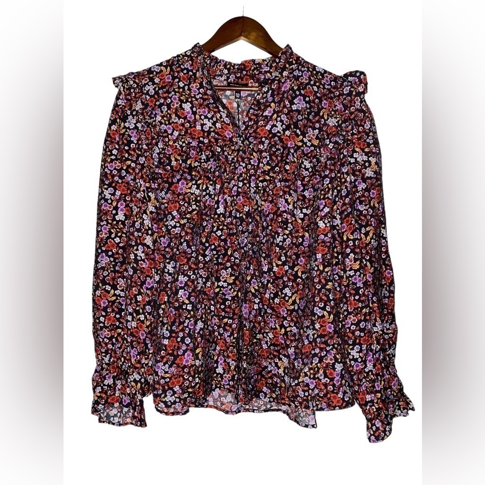 Who‎ What Wear Floral Women Size XXL Blouse Cottagecore Victorian Edwardian NEW